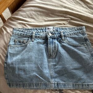 Princess Polly Light Blue Denim Mini Skirt